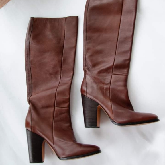Rachel Comey Shoes - Rachel Comey Carta Brown Leather Knee-High Boots